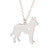 Gold and Silver German Shepherd Dog Necklace