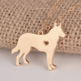 Gold and Silver German Shepherd Dog Necklace