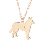 Gold and Silver German Shepherd Dog Necklace